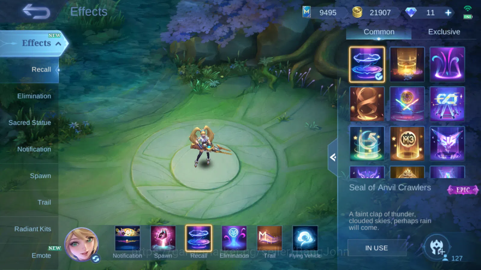 Mobile Legends: Bang Bang Accounts Others Hero 127 | skin 207 | kof karina | prime beatrix | lightborn tigreal | m3 roger 5