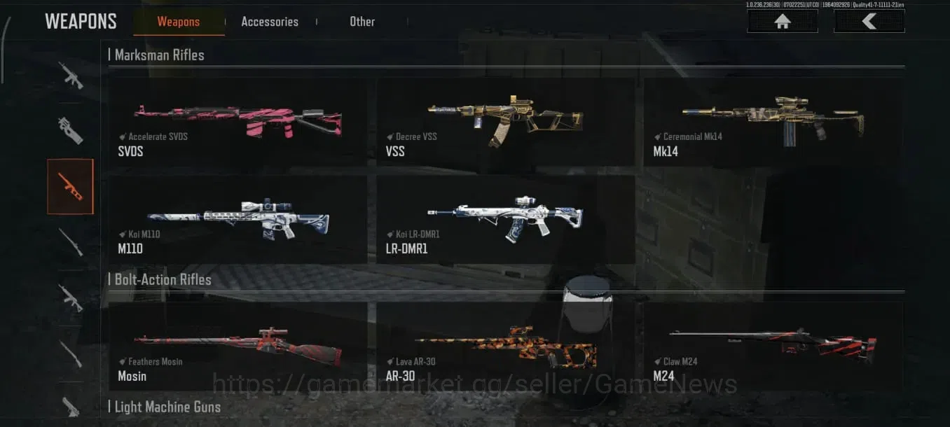 Arena Breakout Accounts Mid-Tier Mobile | Lv 30 | SV 53 M | CV 34.6 M |Koi LR-AR2|Decree LR-AR1 |Decree VSS|More Details 11