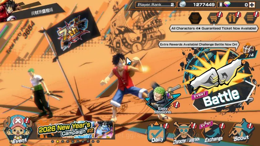 One Piece Bounty Rush Accounts Global|4 META EX|Kozuki Oden,Onigashima Roronoa Zo image 2