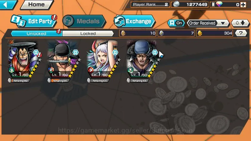 One Piece Bounty Rush Accounts Global|4 META EX|Kozuki Oden,Onigashima Roronoa Zo image 3