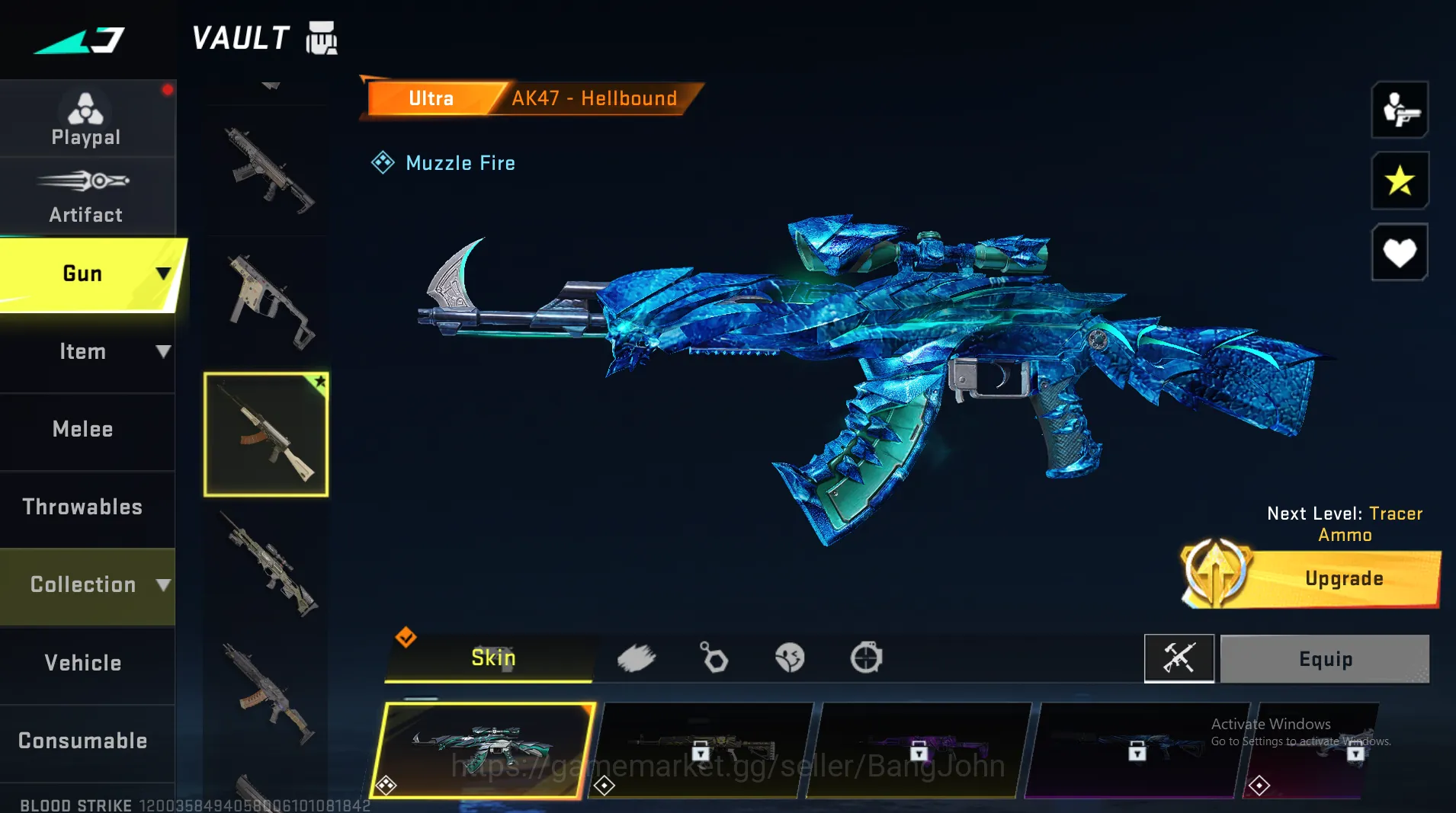 Blood Strike Accounts Others M4 Legend | AK47 Ultra | Desert Legend | URB Legend | INP9 Legend | M700 Legend | MCX Eva | UMP 11