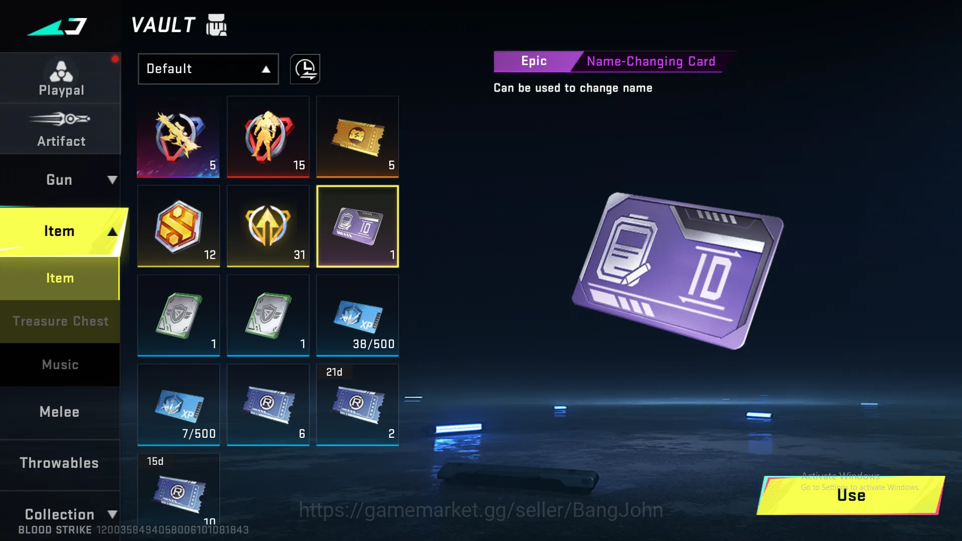 Blood Strike Accounts Others M4 Legend | AK47 Ultra | Desert Legend | URB Legend | INP9 Legend | M700 Legend | MCX Eva | UMP 4