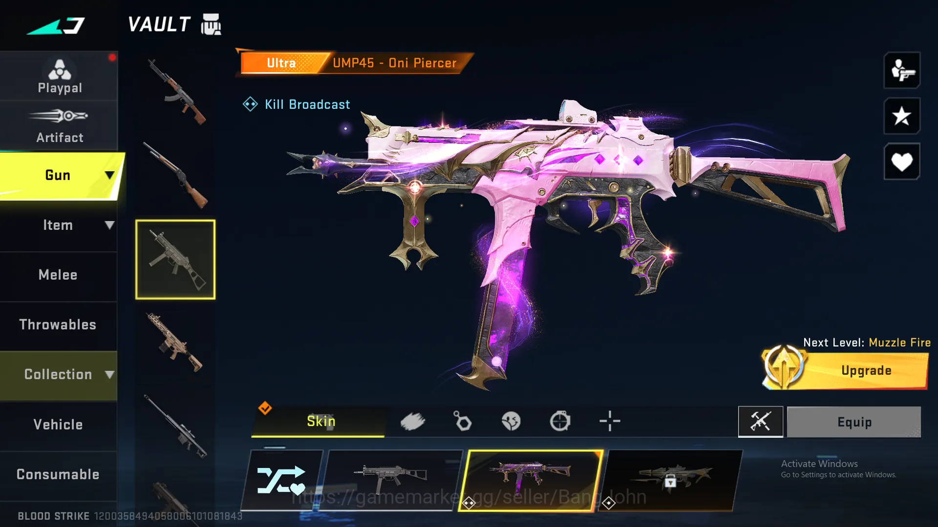 Blood Strike Accounts Others M4 Legend | AK47 Ultra | Desert Legend | URB Legend | INP9 Legend | M700 Legend | MCX Eva | UMP 5