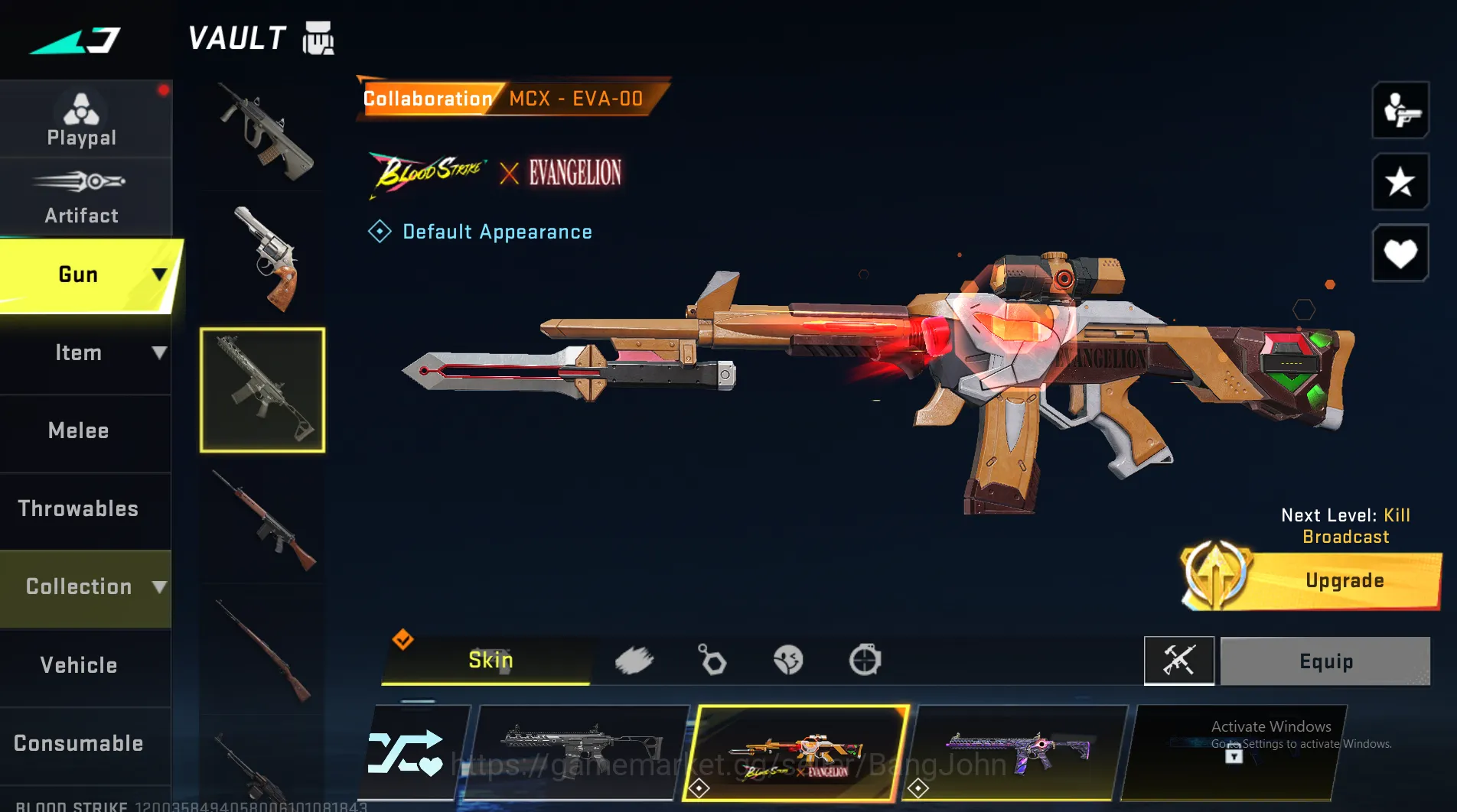 Blood Strike Accounts Others M4 Legend | AK47 Ultra | Desert Legend | URB Legend | INP9 Legend | M700 Legend | MCX Eva | UMP 6