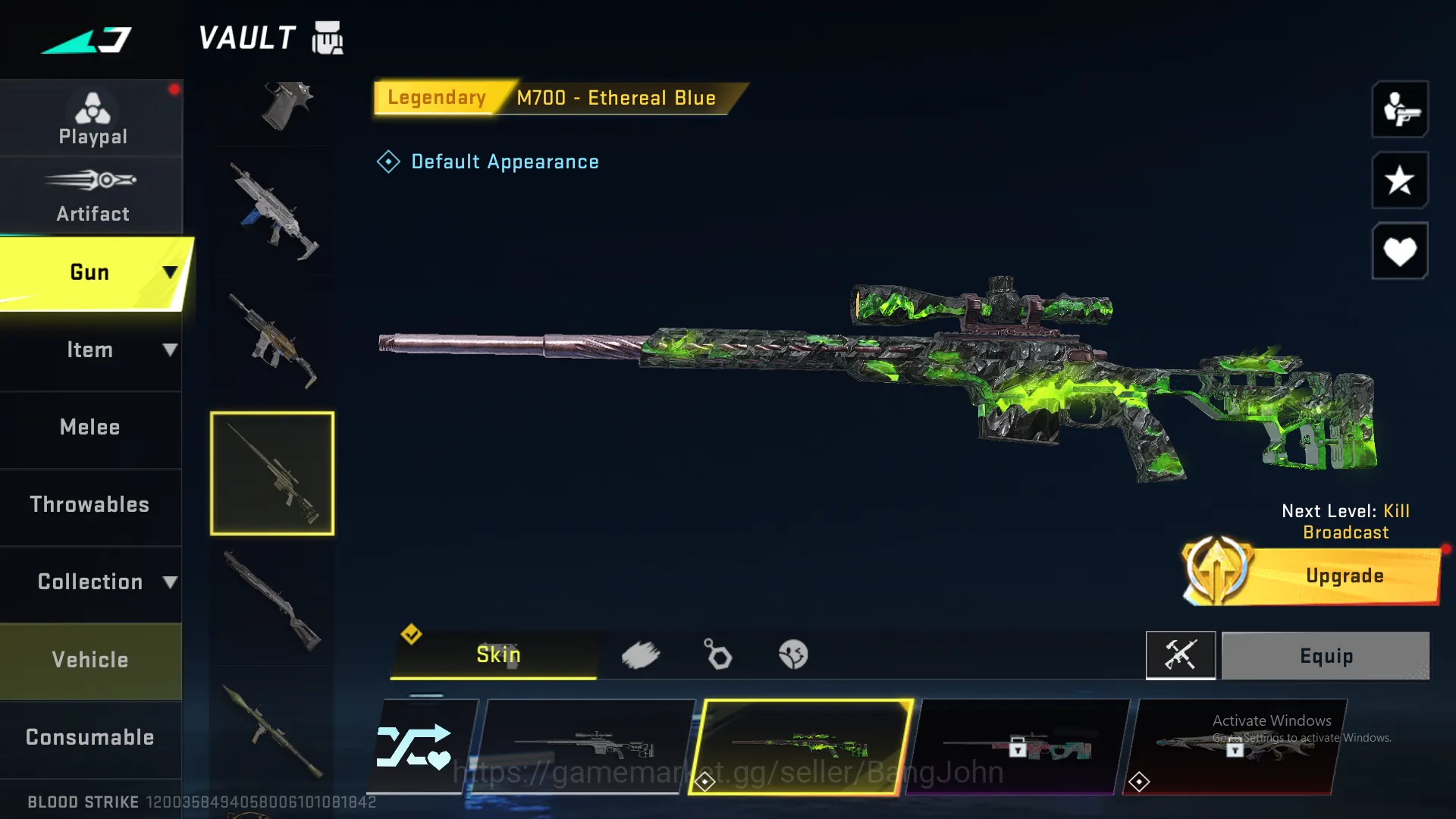 Blood Strike Accounts Others M4 Legend | AK47 Ultra | Desert Legend | URB Legend | INP9 Legend | M700 Legend | MCX Eva | UMP 7