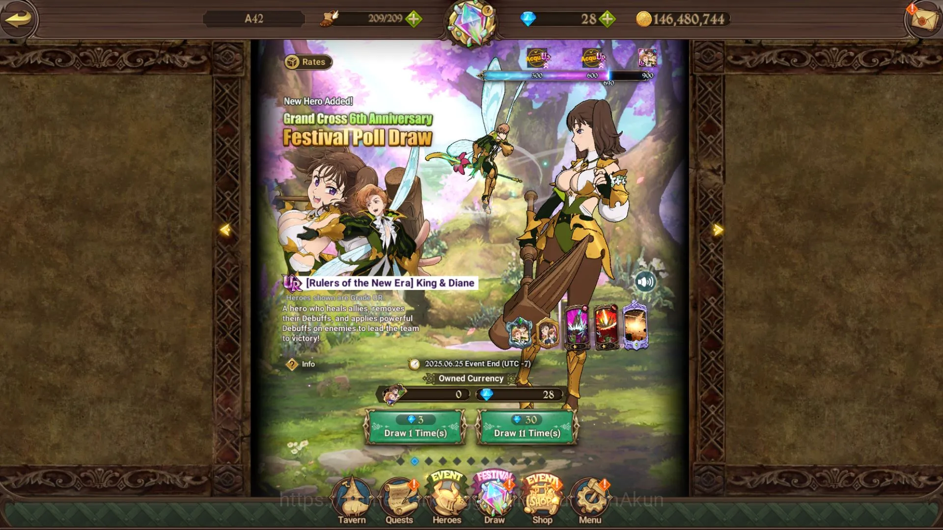 The Seven Deadly Sins: Grand Cross Accounts Midgame Asia |3,7M CC| 3LR+6UR+5Collab 4