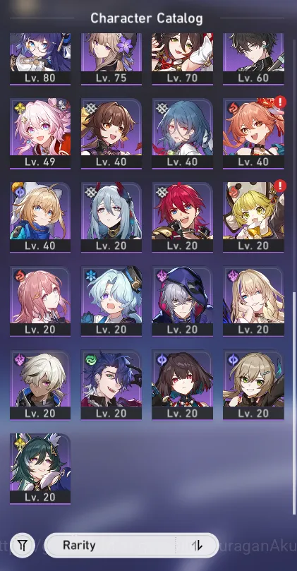 Honkai Star Rail Accounts Mid Game ASIA|TL70|14 Limited (TheHerta+Sign,Robin+Sign,Tribbie+Sign,Phainon,Castorice,Archeron 3