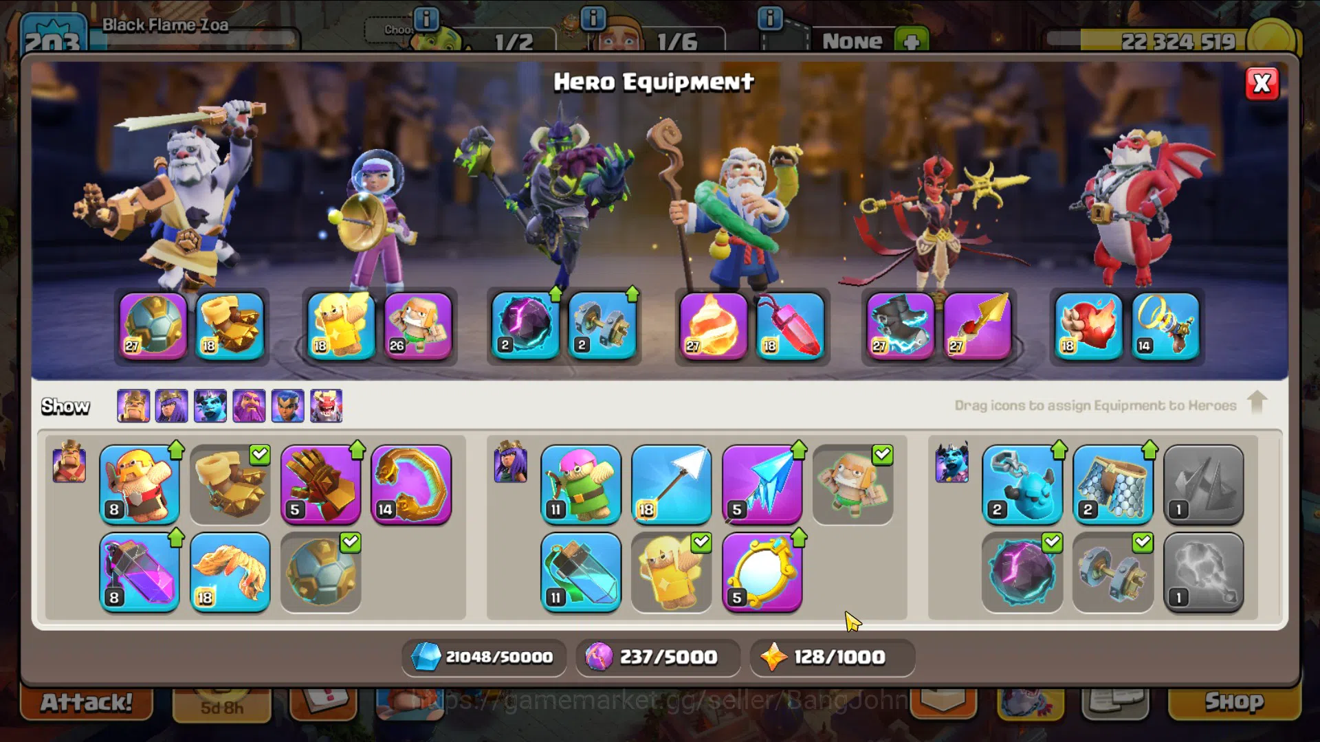 Clash of Clans Accounts TH 17-BH 9|Limit Skin-Scanery XL|4 Equip Max|LVL 2 image 12