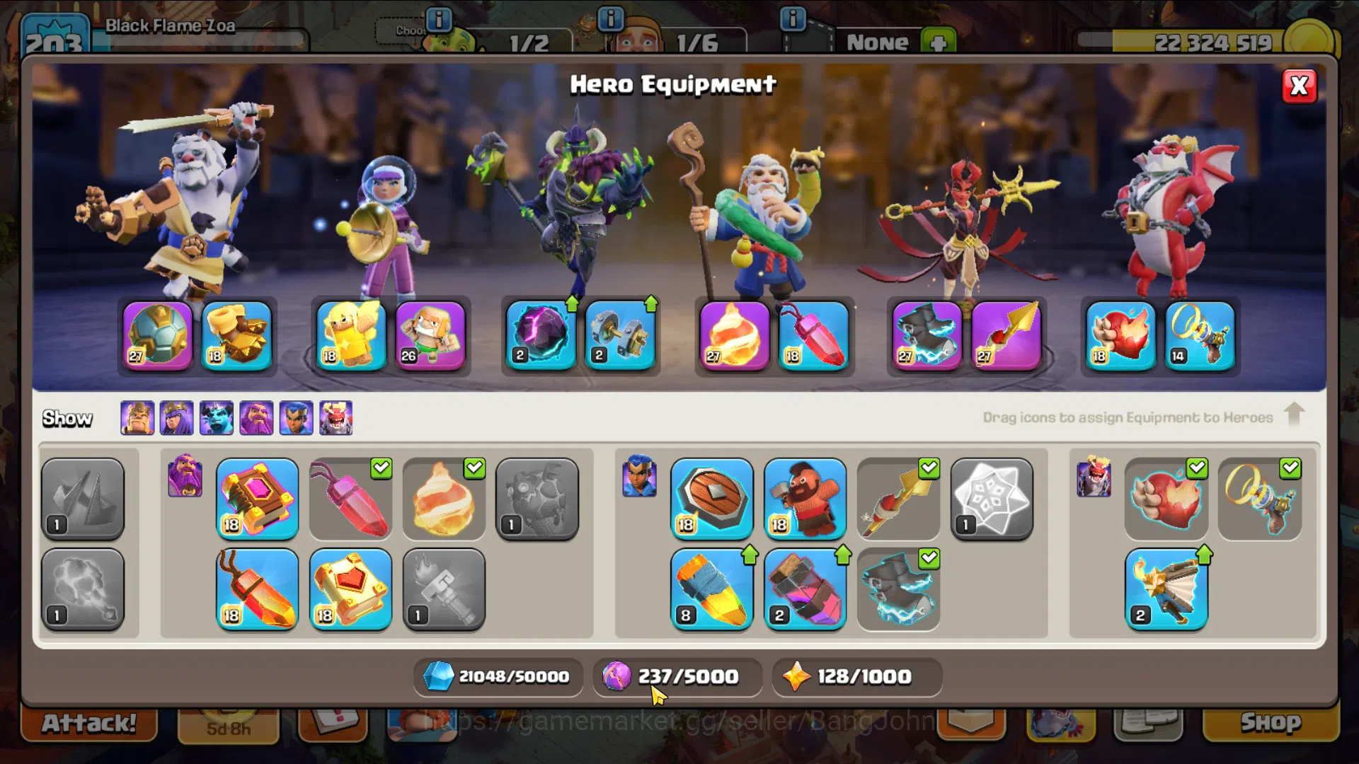 Clash of Clans Accounts TH 17-BH 9|Limit Skin-Scanery XL|4 Equip Max|LVL 2 image 13