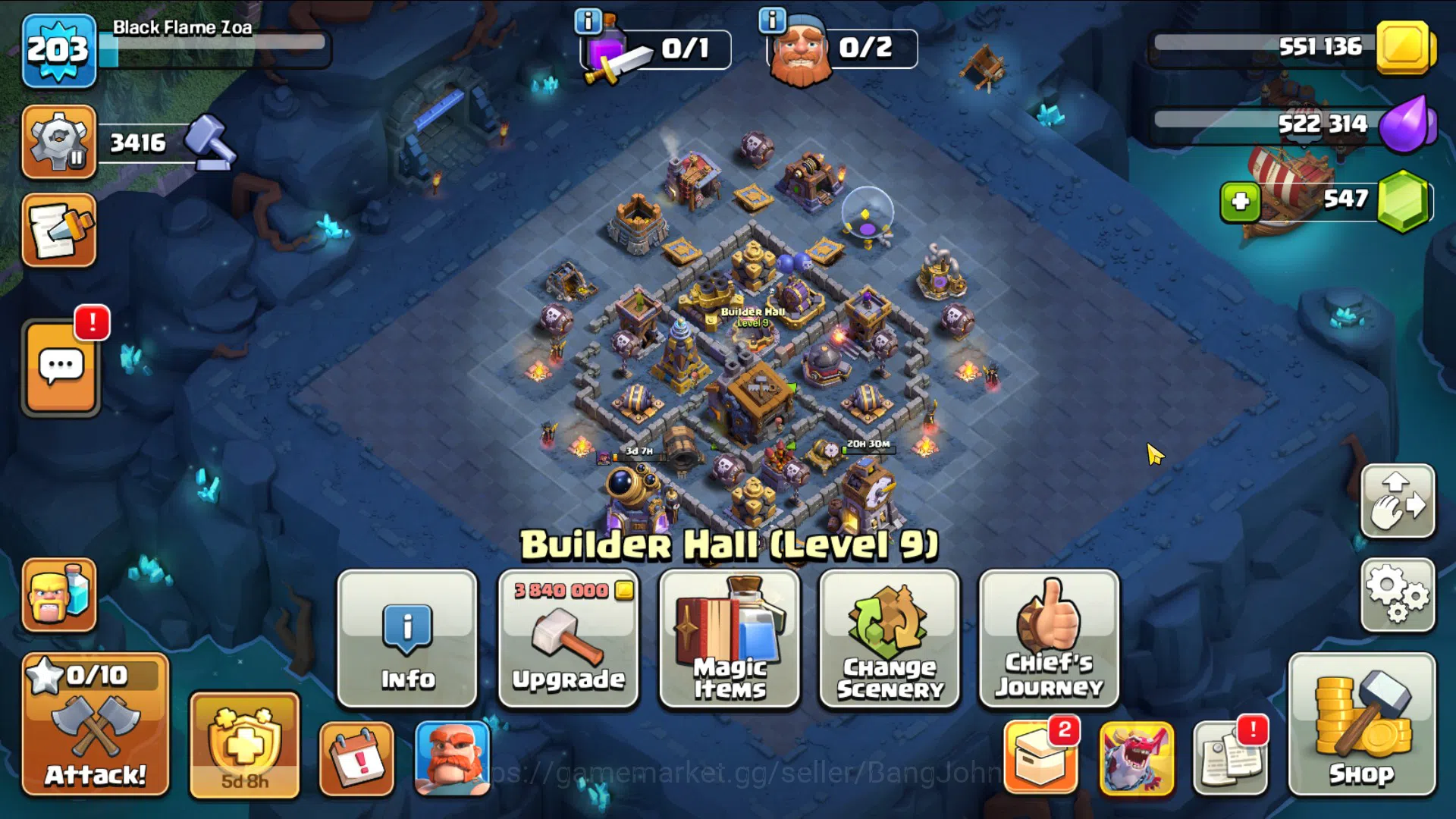 Clash of Clans Accounts TH 17-BH 9|Limit Skin-Scanery XL|4 Equip Max|LVL 2 image 15