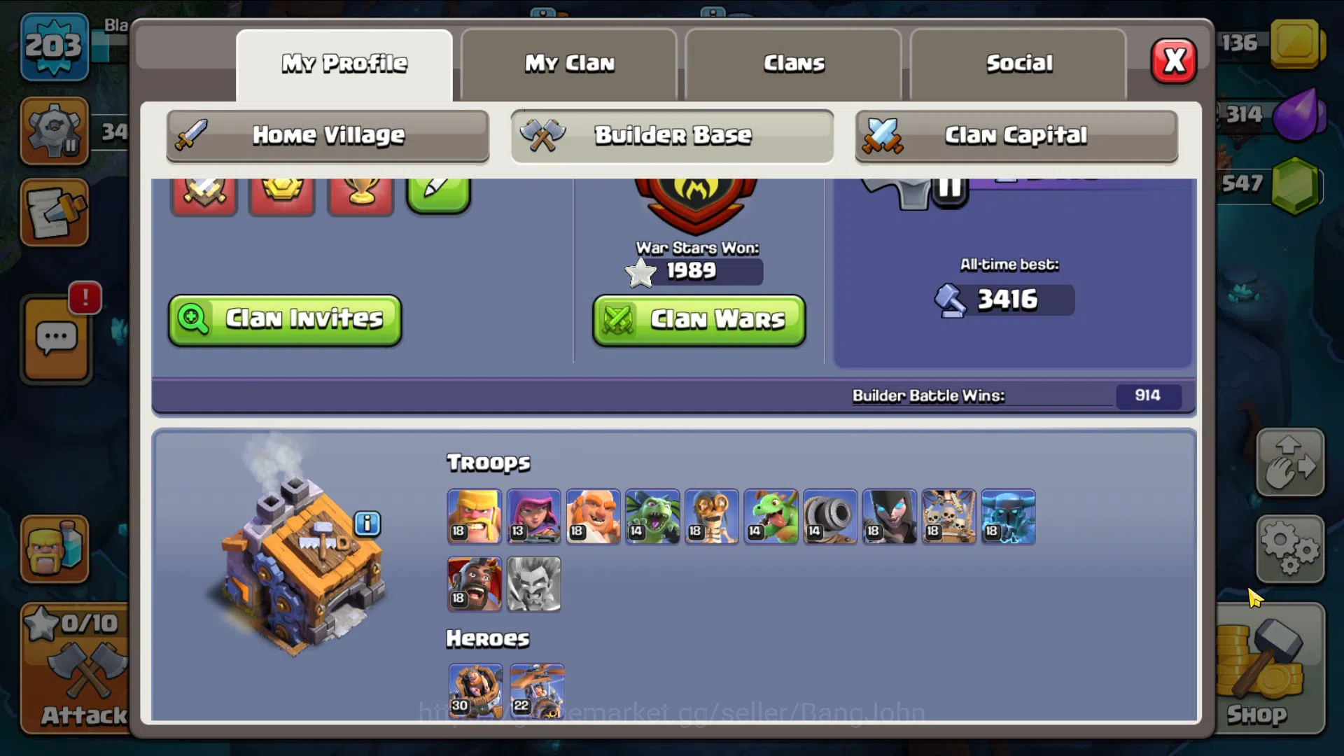 Clash of Clans Accounts TH 17-BH 9|Limit Skin-Scanery XL|4 Equip Max|LVL 2 image 16