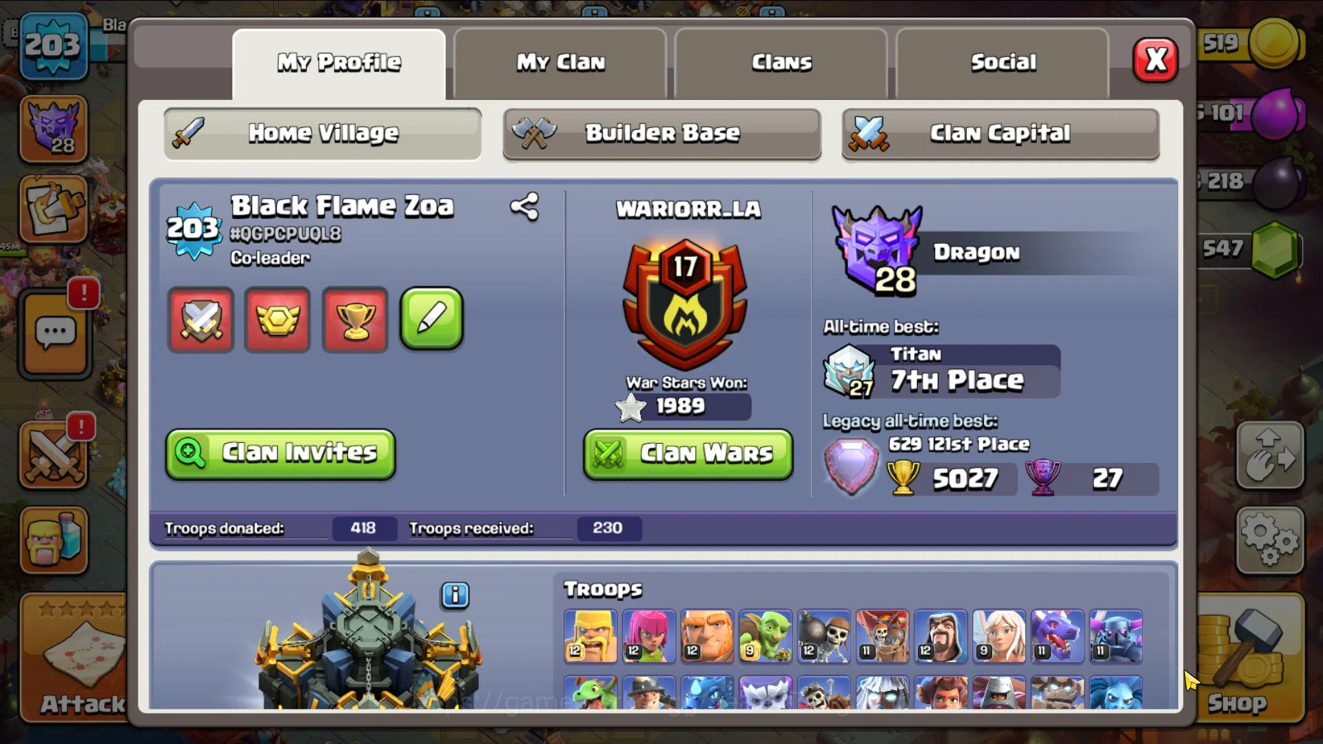 Clash of Clans Accounts TH 17-BH 9|Limit Skin-Scanery XL|4 Equip Max|LVL 2 image 3