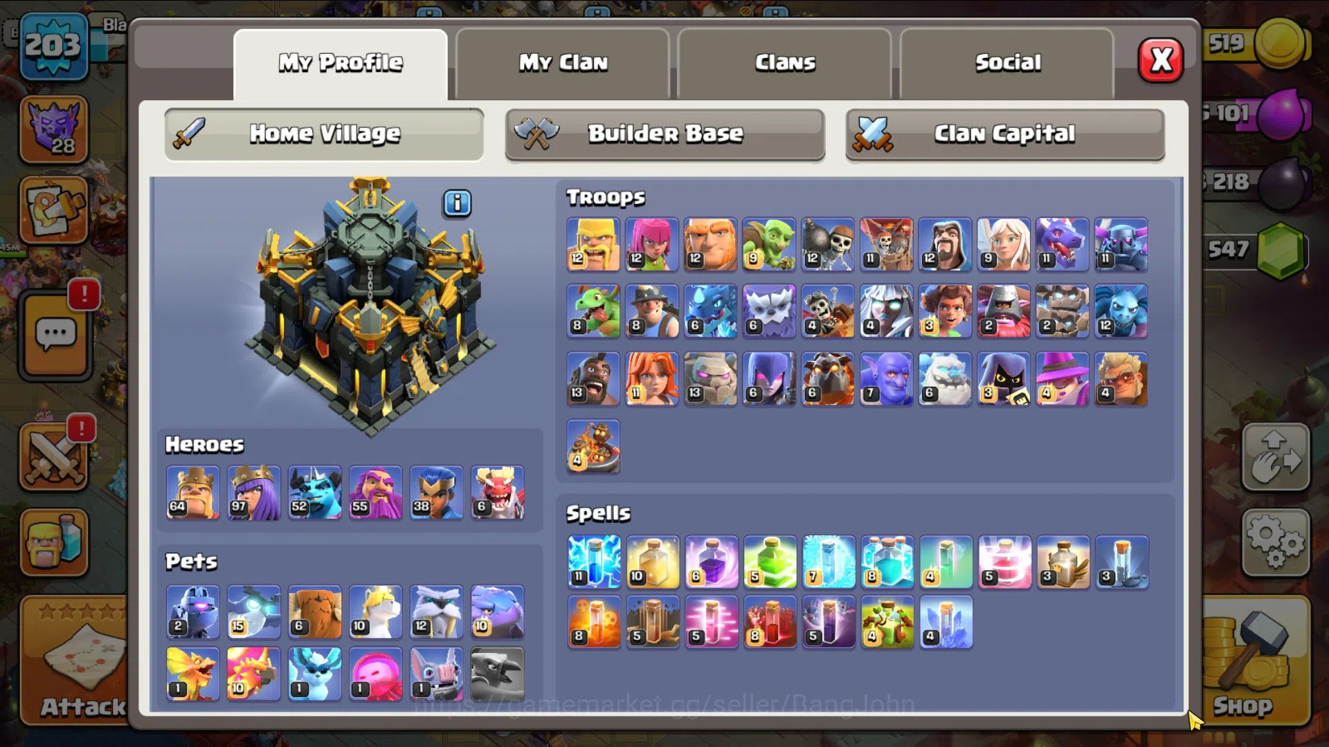 Clash of Clans Accounts TH 17-BH 9|Limit Skin-Scanery XL|4 Equip Max|LVL 2 image 4