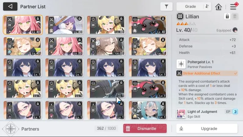 Chaos Zero Nightmare Accounts ASIA |LV 36| 8SSR (Haru,Rin,Veronica,Renoa,Hugo,Kayron,Yuki,Orlea)+ 11SR+21SR Partner |Cry 3