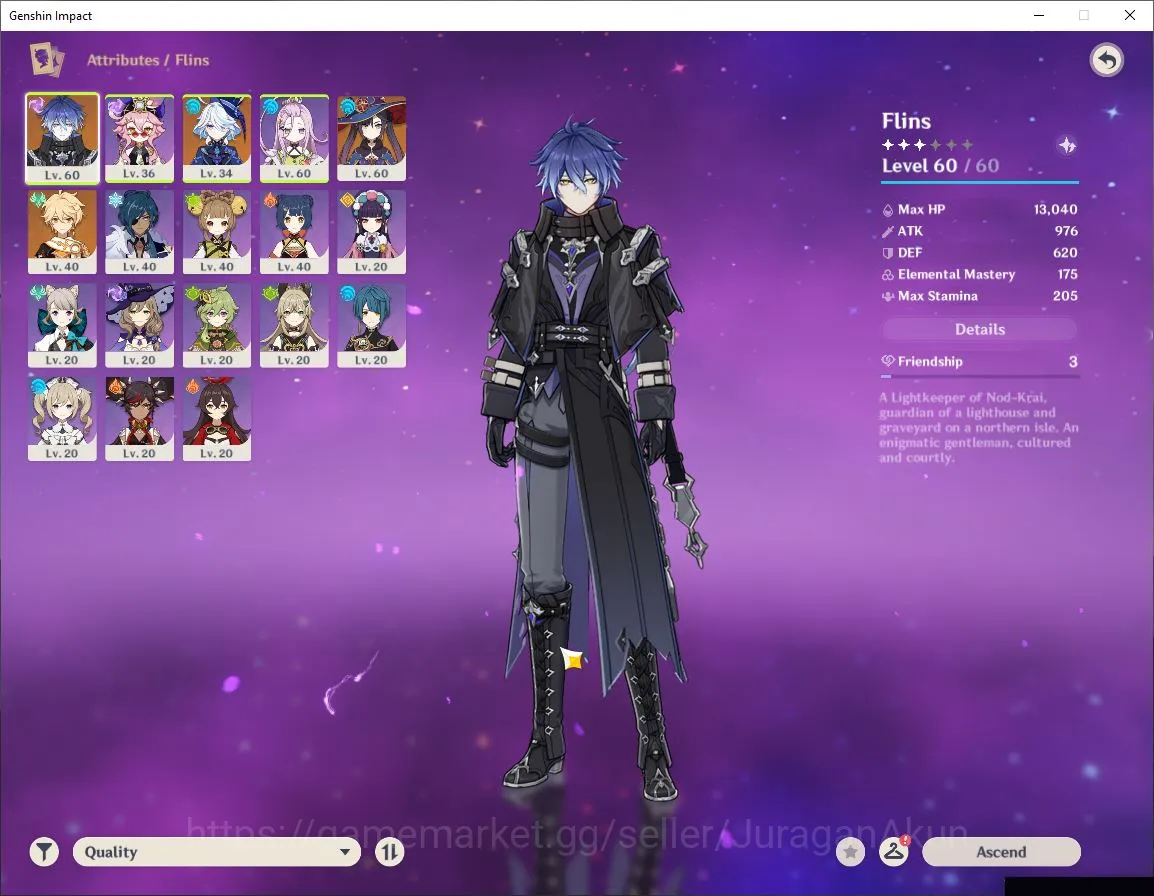 Genshin Impact Accounts ASIA|AR 33| 2 Limited [Flins,Furina,Mona,Dori,Aino image 2