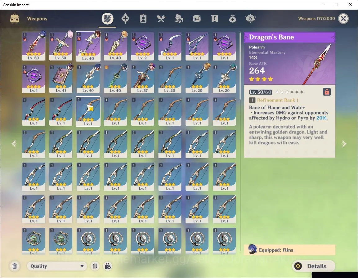 Genshin Impact Accounts ASIA|AR 33| 2 Limited [Flins,Furina,Mona,Dori,Aino image 3