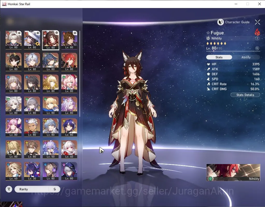 Honkai Star Rail Accounts Mid Game ASIA|TL 70|Firefly Team|16 Limit|[Phainon,Feixiao,Castorice]+Sign,Saber 3