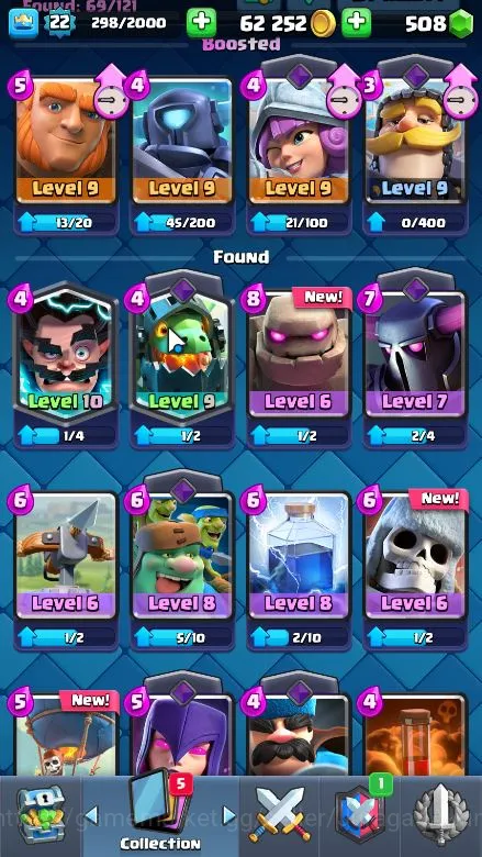 Clash Royale Accounts Lvl 22|Trophy 3404|KTL 9|Limited Skin|Card 69|2 EV image 2