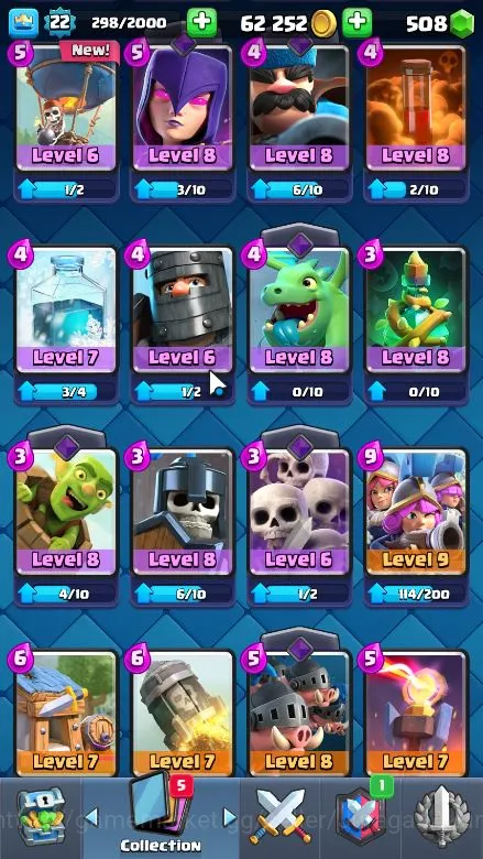 Clash Royale Accounts Lvl 22|Trophy 3404|KTL 9|Limited Skin|Card 69|2 EV image 4