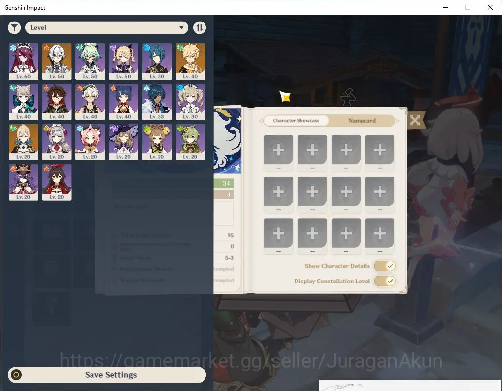 Genshin Impact Accounts Starter ASIA|AR 34|1 Limited [Arlechino,Jean,bannet,XiangLing]|Low Explore maps|MC Male|Take 2