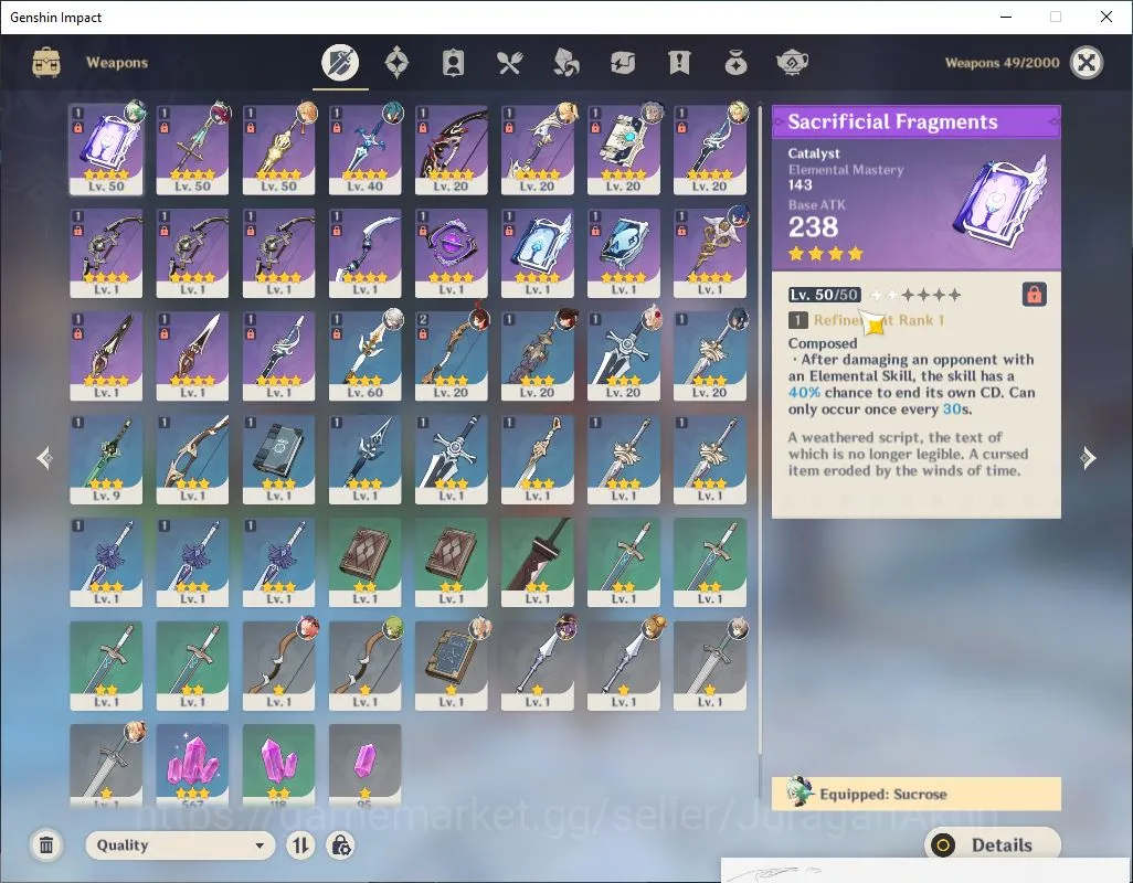 Genshin Impact Accounts Starter ASIA|AR 34|1 Limited [Arlechino,Jean,bannet,XiangLing]|Low Explore maps|MC Male|Take 4
