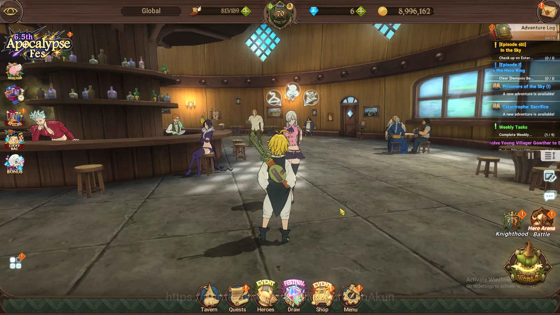 The Seven Deadly Sins: Grand Cross Midgame Global|2,9M CC|2 LR + 3 UR+Full Collab Konosuba|Bu image 1