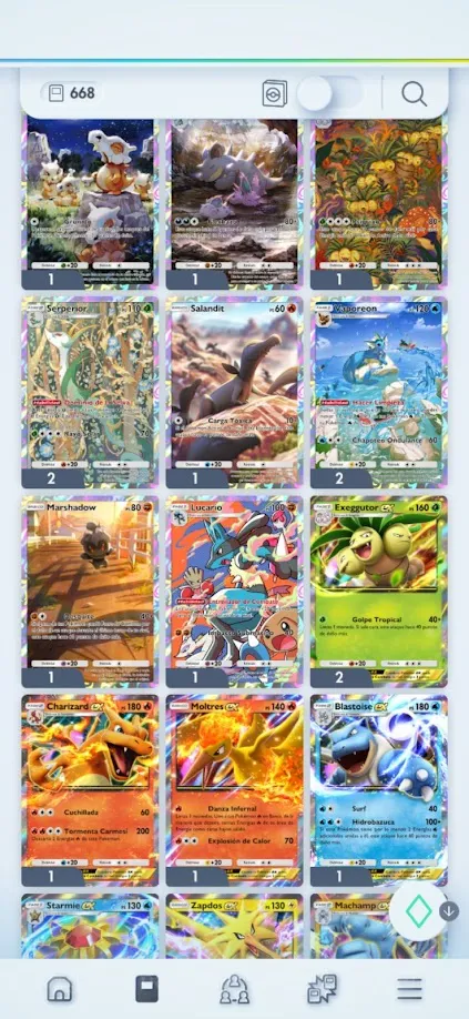 Lv 23| 668 Cards | 17 Ex total (Immersive Celebi, Fullart Blastoise, Zapdos ex, Fullart Starmie & etc) | Email Changeable | Check SS (PKM849) Pokémon TCG Pocket Mid-Level Lv 23| 668 Cards | 17 Ex total (Immersive Celebi, image 1