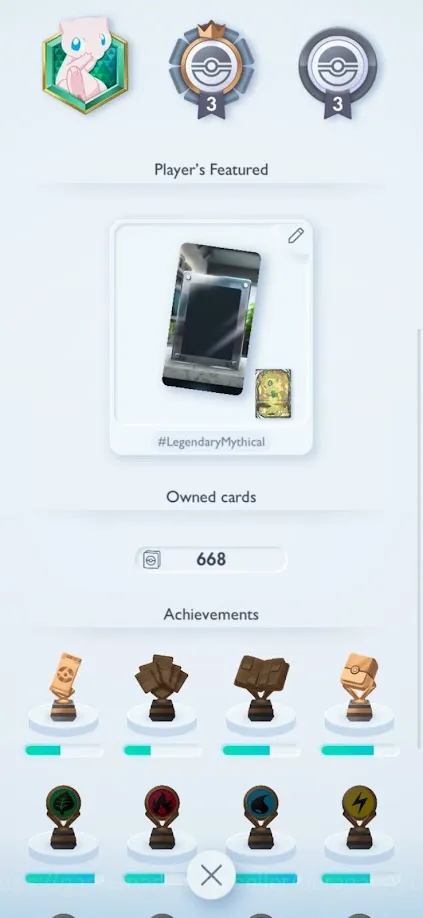 Pokémon TCG Pocket Accounts Lv 23| 668 Cards | 17 Ex total (Immersive Celebi, image 4