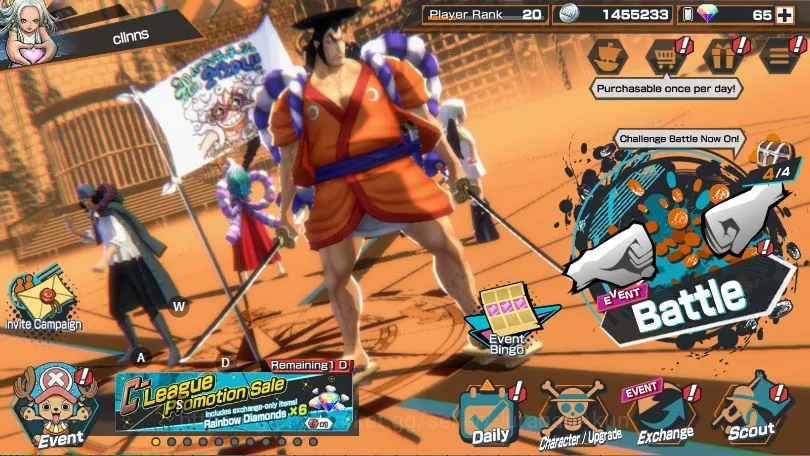 One Piece Bounty Rush Accounts Mid-Tier Global|6 META EX[Kaido,Kuzan,Oden,Yamato,Luffy GF,Roger,Etc]Rank 20|Log Bandai|Check