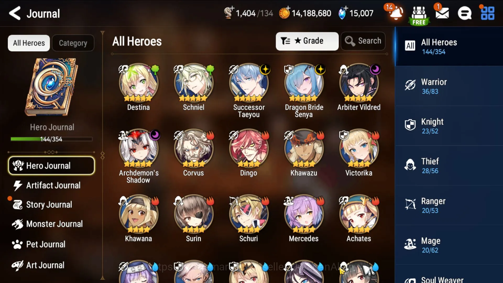 Epic Seven Accounts Mid-Tier ASIA Unverif|4ML(SucTaeyou,DB Senya,ArbVildred,Archd Shadow) Etc|Skystone5K|ManyResource|PoH 5
