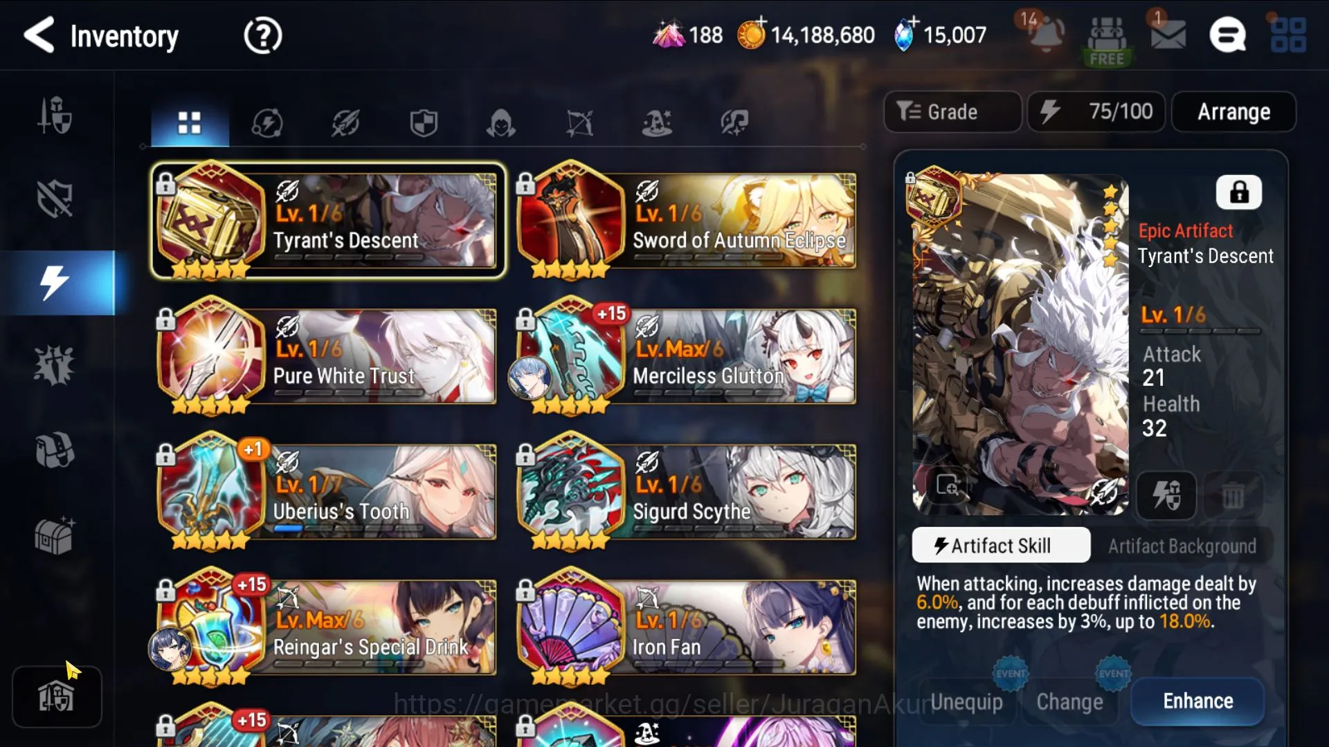Epic Seven Accounts Mid-Tier ASIA Unverif|4ML(SucTaeyou,DB Senya,ArbVildred,Archd Shadow) Etc|Skystone5K|ManyResource|PoH 6