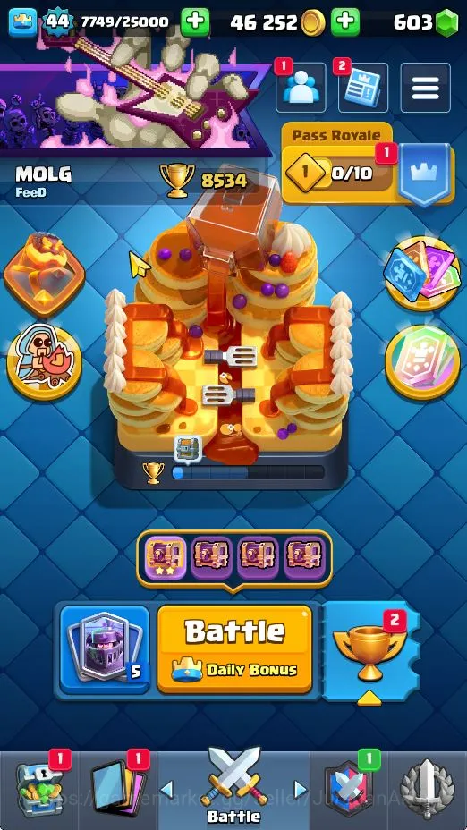 Lvl 44|Free BS & COC|Trophy 8534|KTL 14|Limited Skin|Card 88|9 EVO 25 Legendary 33 Epic, 30 Rare, 31 Common|TakeEmail(CR1173) Clash Royale High-End Lvl 44|Free BS & COC|Trophy 8534|KTL 14|Limited Sk image 1