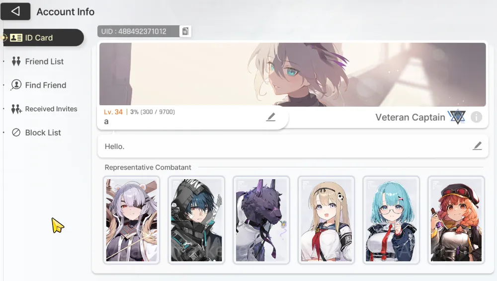 Chaos Zero Nightmare Accounts GLOBAL LV34|4SSR[Khalipe M1(Build),Luke,Hugo,Haru( image 1