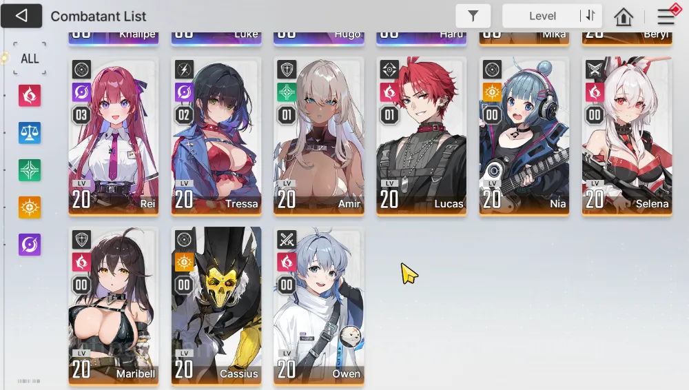 Chaos Zero Nightmare Accounts GLOBAL LV34|4SSR[Khalipe 3