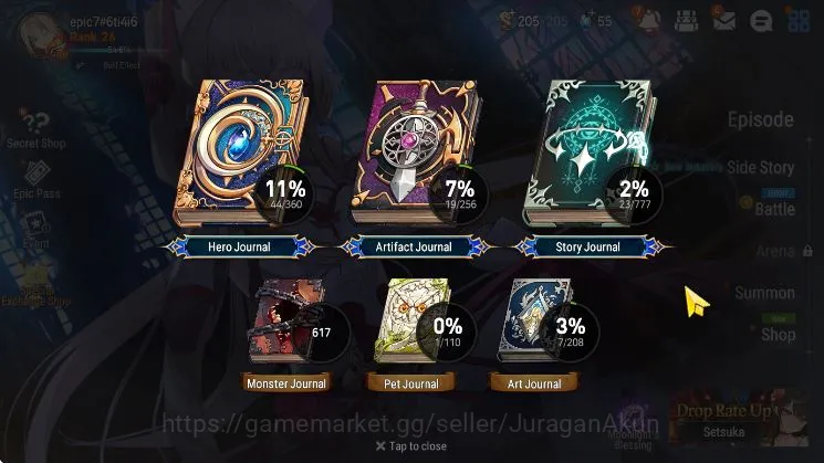 Epic Seven Accounts Global Unverif|Best Starter|Low Progress|4 ML(Hars image 3