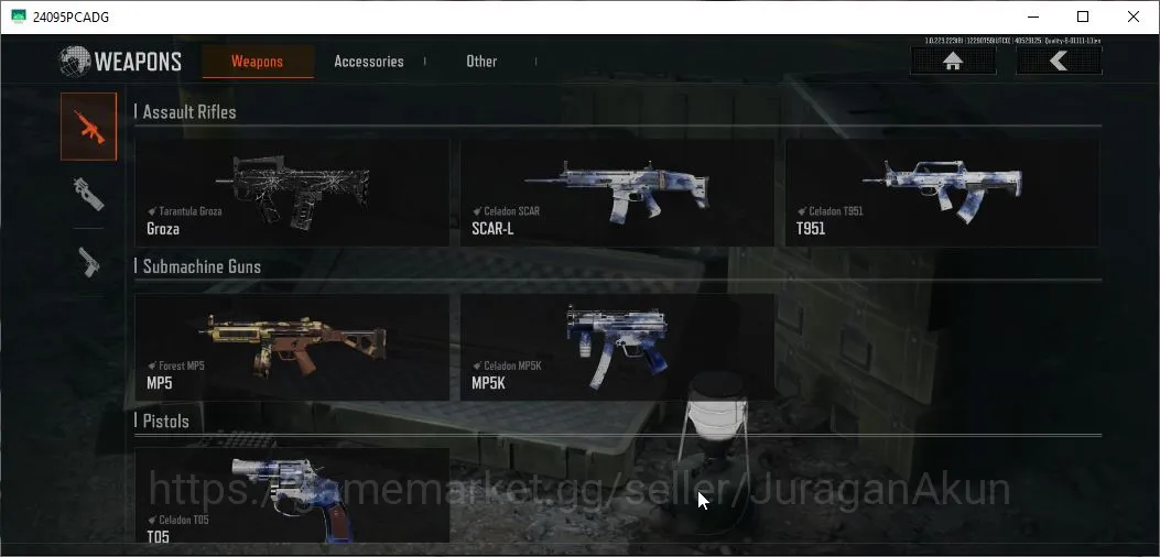 Arena Breakout Accounts Mid-Tier [MOBILE] Lv30|SV 19,7M|CV 16M|Forest MP5,4 Skin Celadon,Tarantula Groza|Gear Skin|CN ON 5