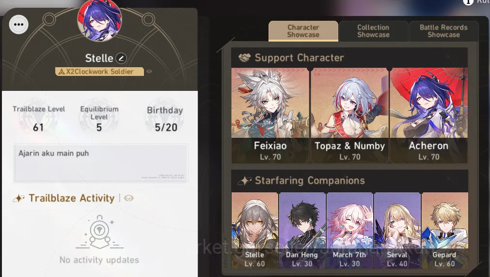 Honkai Star Rail Mid Game ASIA [TL61] 8 Limited (Acheron, Ruan Mei, Lingsha, image 1