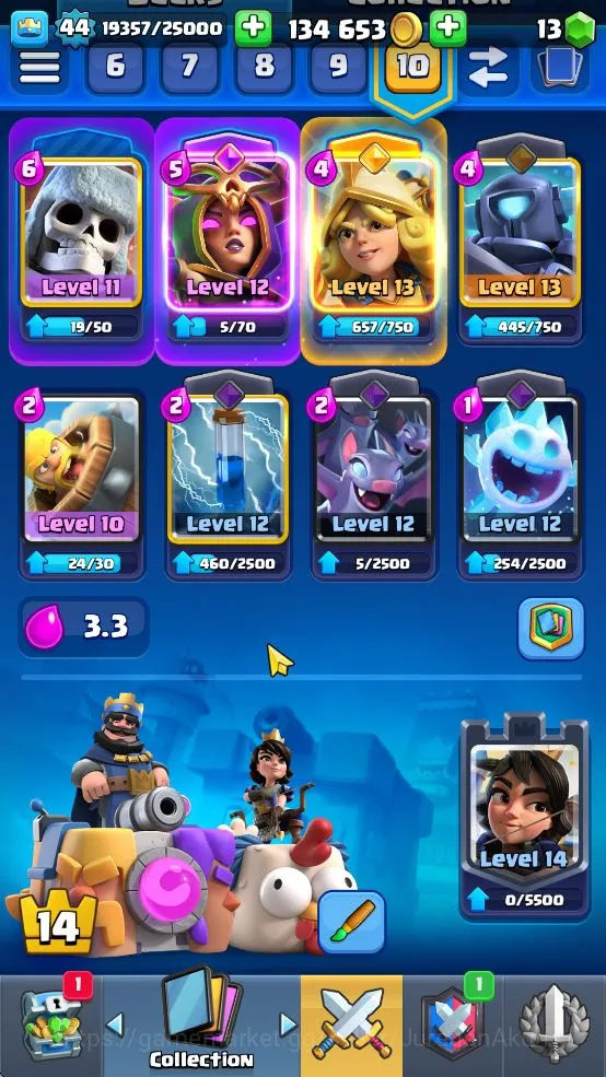 Clash Royale Accounts Lvl 44|Trophy 8168|KTL 14|Limited Skin|Card 120|1  image 3