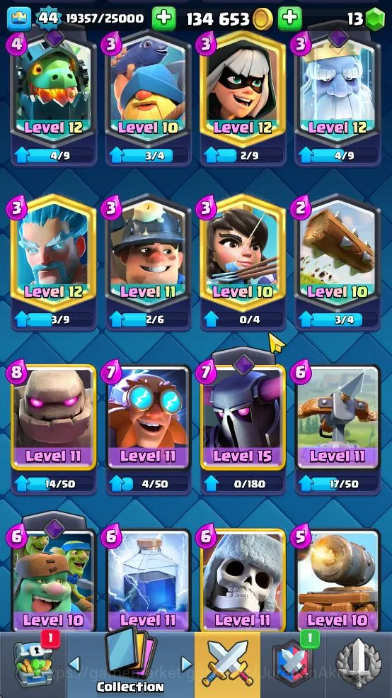 Clash Royale Accounts Lvl 44|Trophy 8168|KTL 14|Limited Skin|Card 120|1  image 5