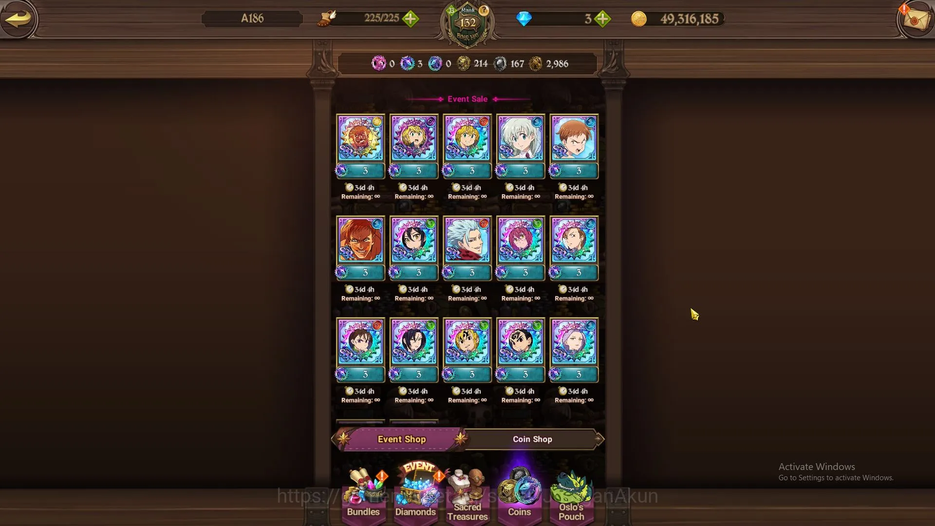 The Seven Deadly Sins: Grand Cross Accounts ASIA|5,3M CC|3 LR+11 UR+Full Collab Konosuba|Burnh image 5