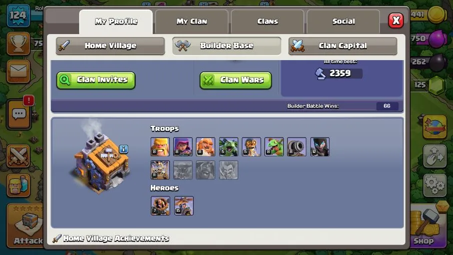 Clash of Clans Accounts TH 13-BH 9|LV 124|TROPHY 750|HH 7|BK 51,AQ 51,GW 3 image 3
