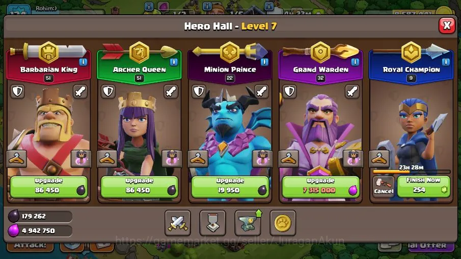Clash of Clans Accounts TH 13-BH 9|LV 124|TROPHY 750|HH 7|BK 51,AQ 51,GW 3 image 4