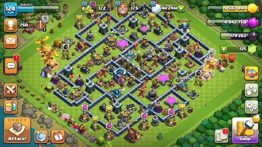 Clash of Clans Accounts TH 13-BH 9|LV 124|TROPHY 750|HH 7|BK 51,AQ 51,GW 3 image 5