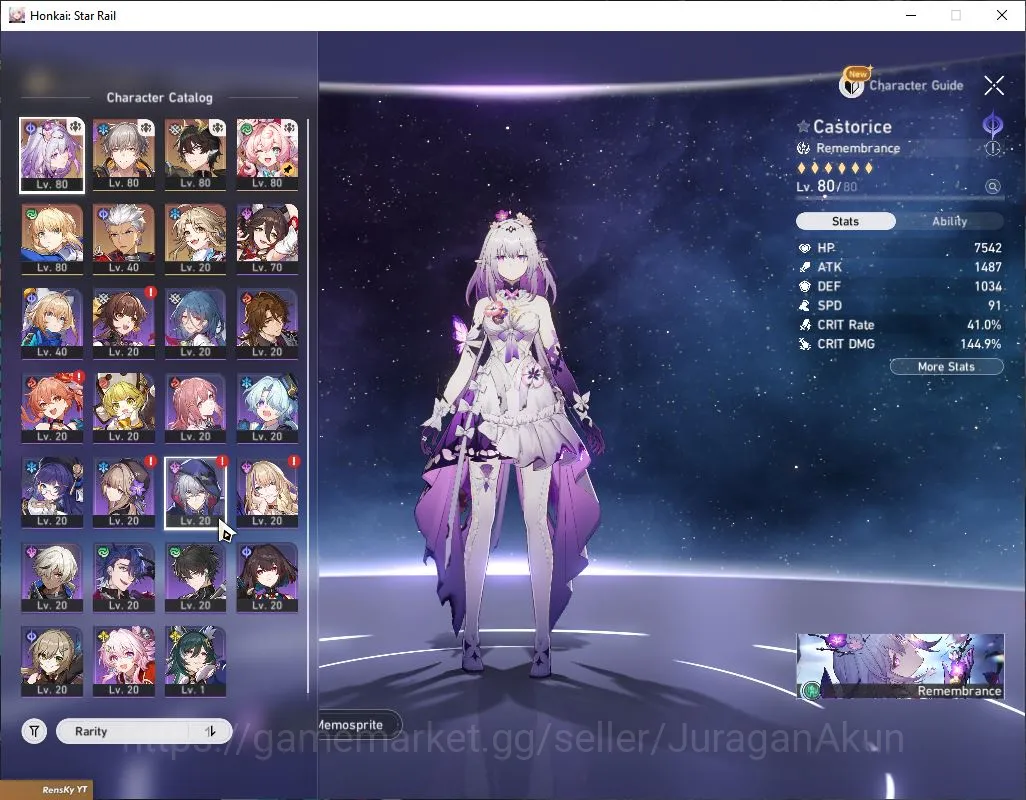 Honkai Star Rail Accounts Asia|TL 62| 5 limited|Castorice+Sign,Dante+Sign,Sa image 4