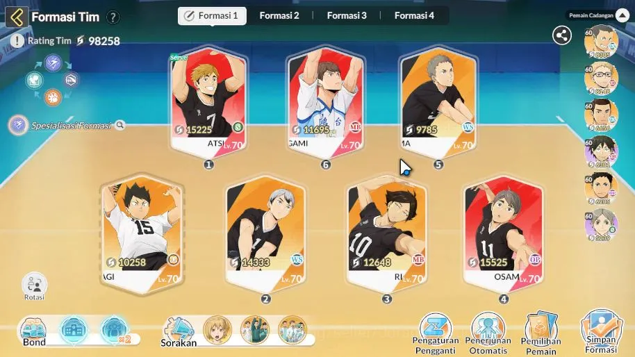 HAIKYU!! FLY HIGH Accounts SEA|Lvl 43|3 UR [Oshamu+Memo,Atsumu+Memo,Hirugami] image 1