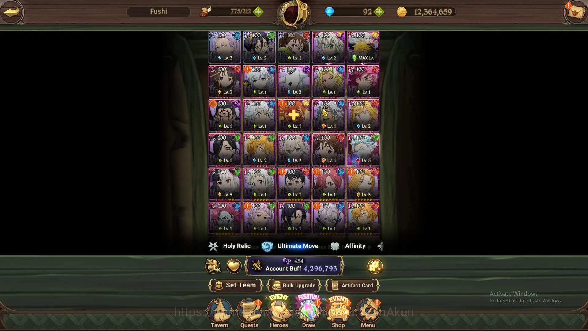 The Seven Deadly Sins: Grand Cross Accounts Asia|4,2 M CC|3 LR+5 UR+Many Collab|Ludociel2/6,Be image 2