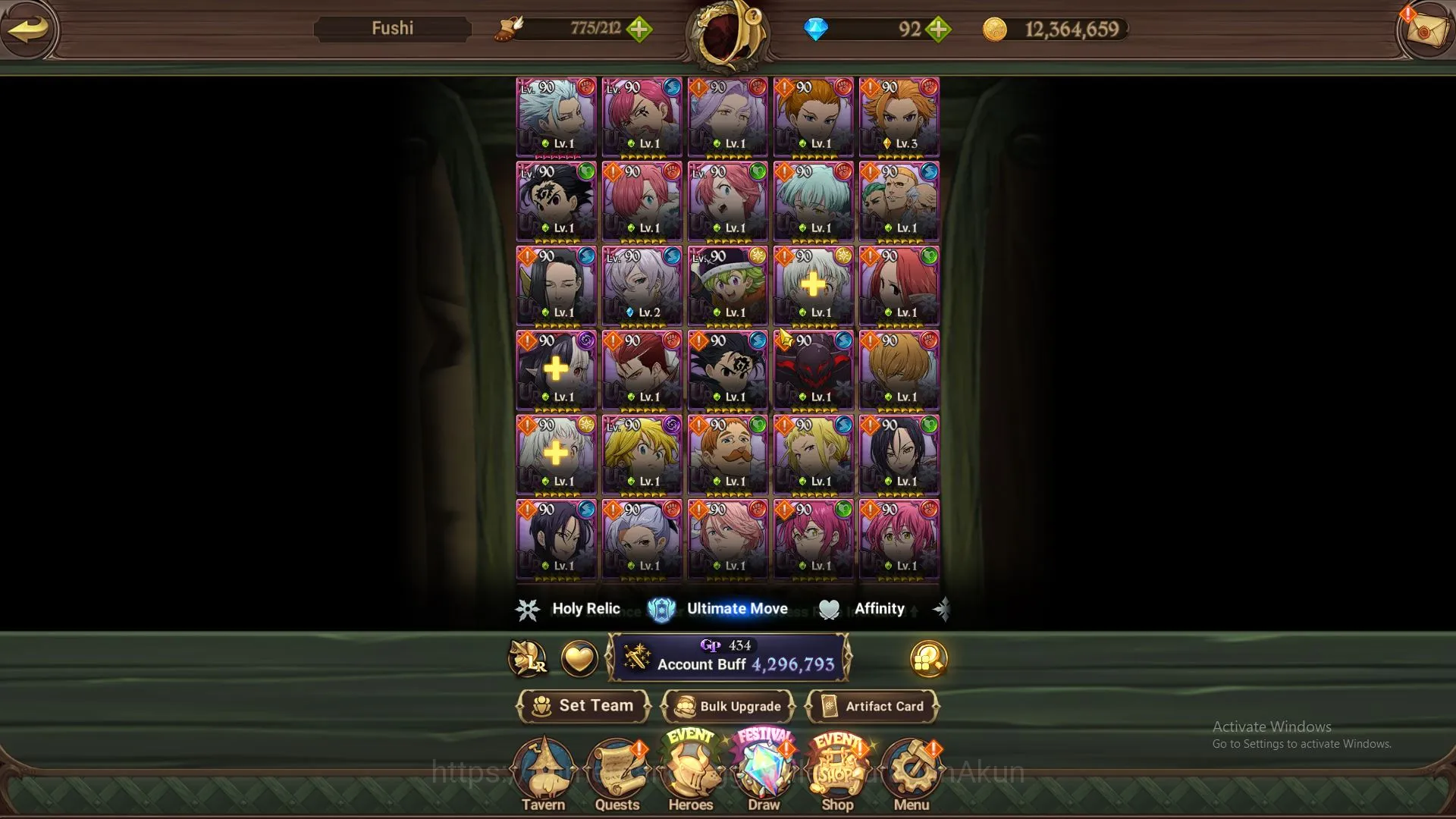 The Seven Deadly Sins: Grand Cross Accounts Asia|4,2 M CC|3 LR+5 UR+Many Collab|Ludociel2/6,Be image 3