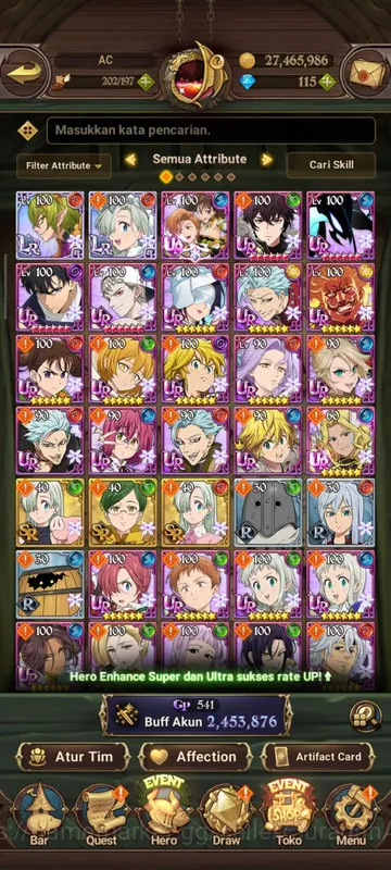 The Seven Deadly Sins: Grand Cross Midgame Asia|2,4M CC|2LR + 5UR + Collab Solev + TOG + 115  image 1