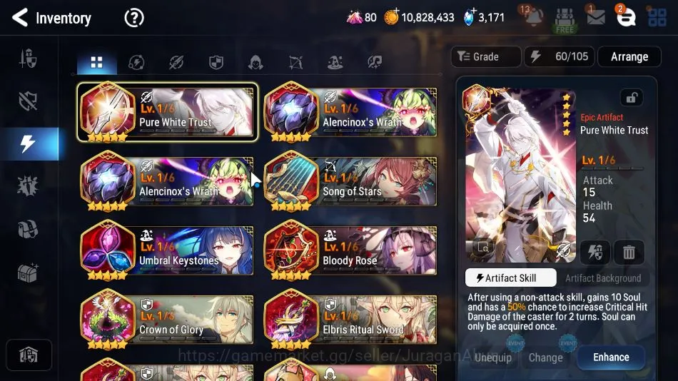 Epic Seven Accounts Mid-Tier Global Unverif|7ML(Belian,A Elena,DK Shanun,D Lilibert,etc)114Char,Ken,,AW Hwayoung|POH 7