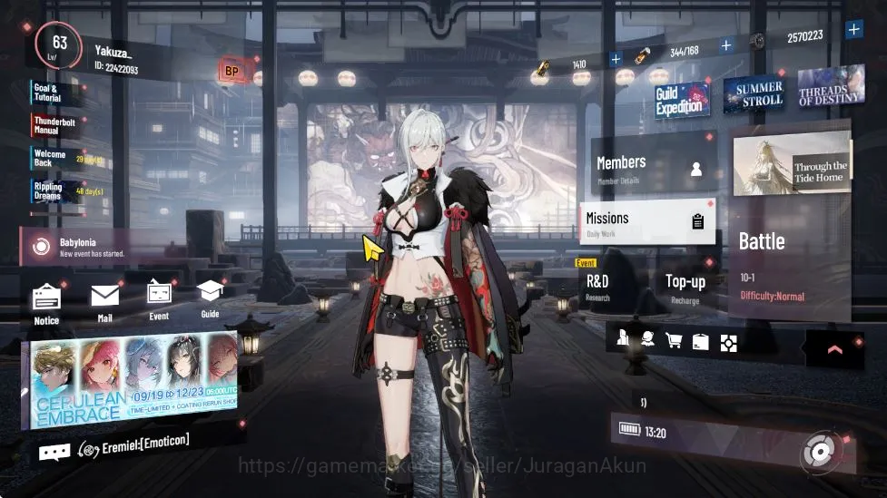Punishing: Gray Raven Accounts ASIA | Lucia CW SS+Sign), Feral, LunaLaurel | Char image 1